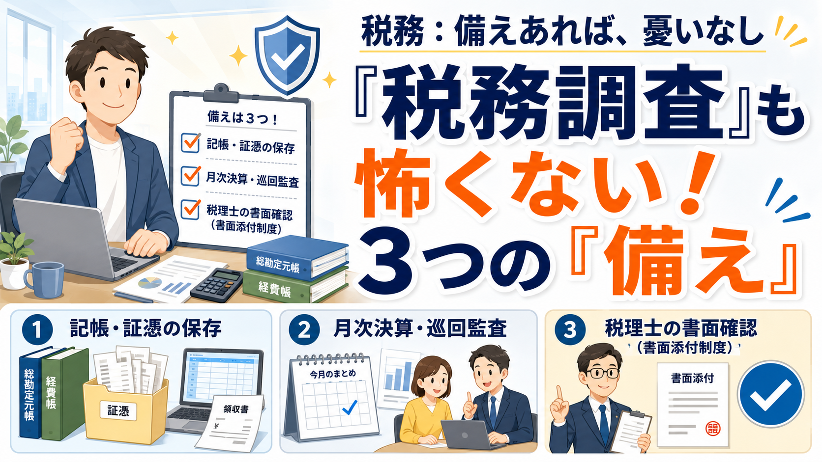 税務：備えあれば、憂いなし　「税務調査」も怖くない！３つの「備え」